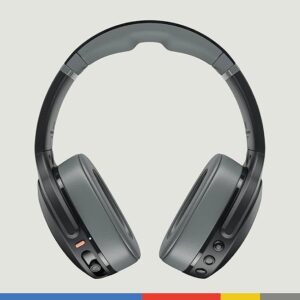 Skullcandy Crusher Evo Wireless Bluetooth Headphones with Multi-Sensory Bass and Charging Cable, Noise Isolating Over-Ear Fit, Up to 40 Hours Battery, Microphone for iPhone Android - True Black